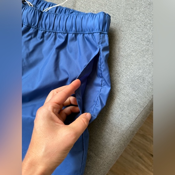 ACNE STUDIOS Warrick Nylon Swim Trunks Slim Fit Mid Length Blue Lined Large NWT - Picture 3 of 9